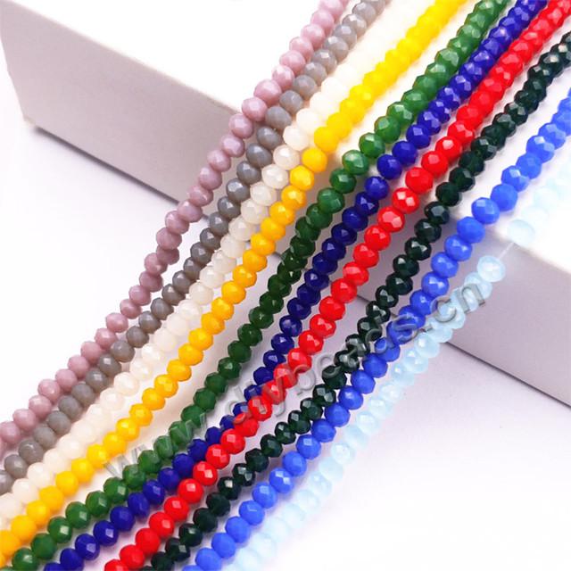rondelle glass beads