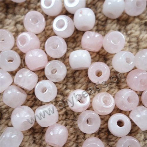 Bead,rose quartz,8x10mm drum design.Sold per pkg 50pcs