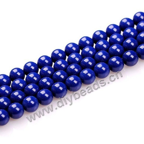 Bead, lapis lazuli (nautral), 8mm round, AAA Sold per 1 strands