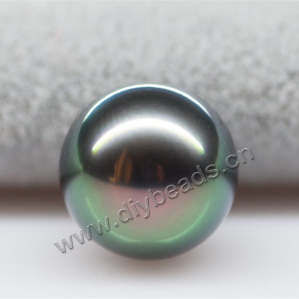 Pearl, Tahitian saltwater pearl(natural), black, 10-11mm round,loose beads, Sold per package of 1pcs
