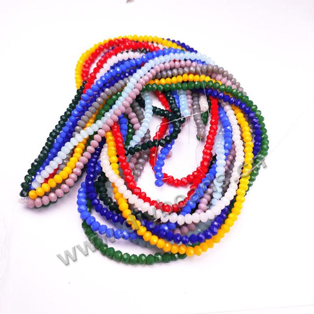 rondelle glass beads