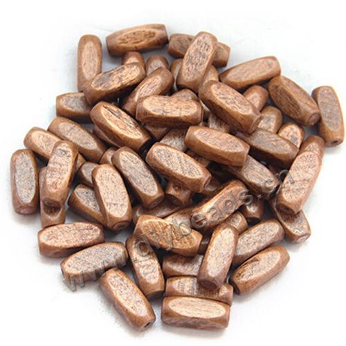 Beads,wood,rectangle loose beads,10x25mm. Sold per pkg of 100ps