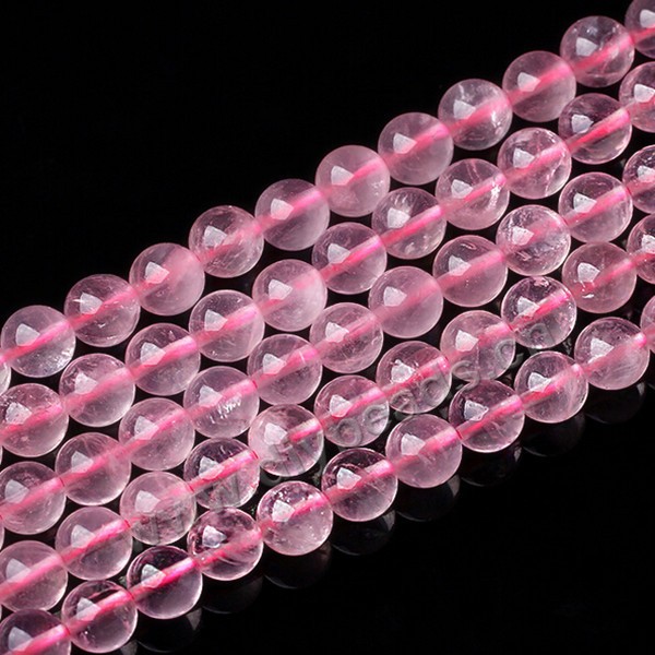 Bead,rose quartz,4mm round . Sold by strands