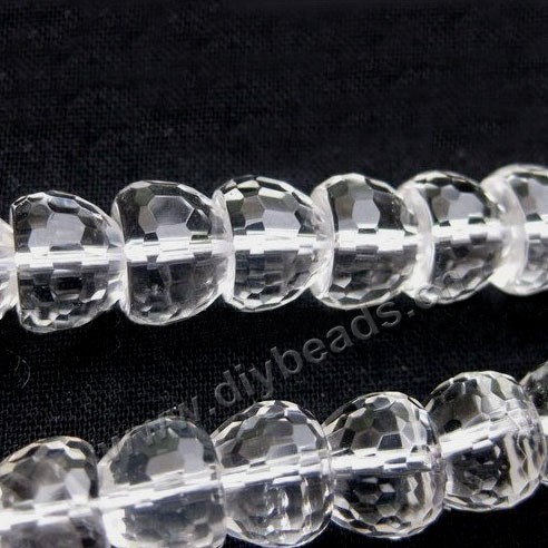 Bead,clear quartz crystal (natural), 10mm faceted apple . Sold per 16-inch strand