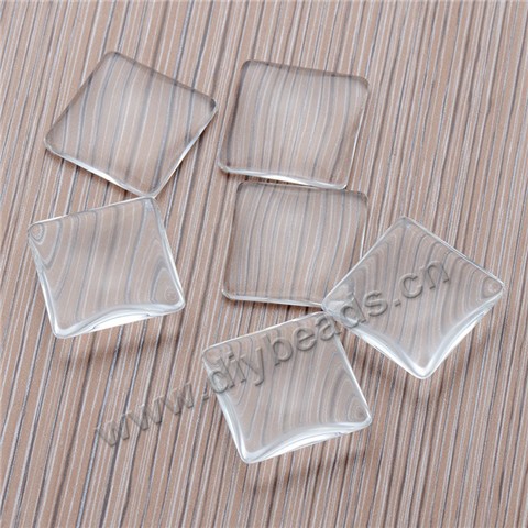 Cabochon,Glass,Lucency20mm 25mm mm,Squarel,Sold per pkg of 200 pcs.