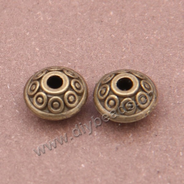 Bead, alloy, 6*6mm satellite shape, antique bronze color, Sold per pkg of 500 pcs.