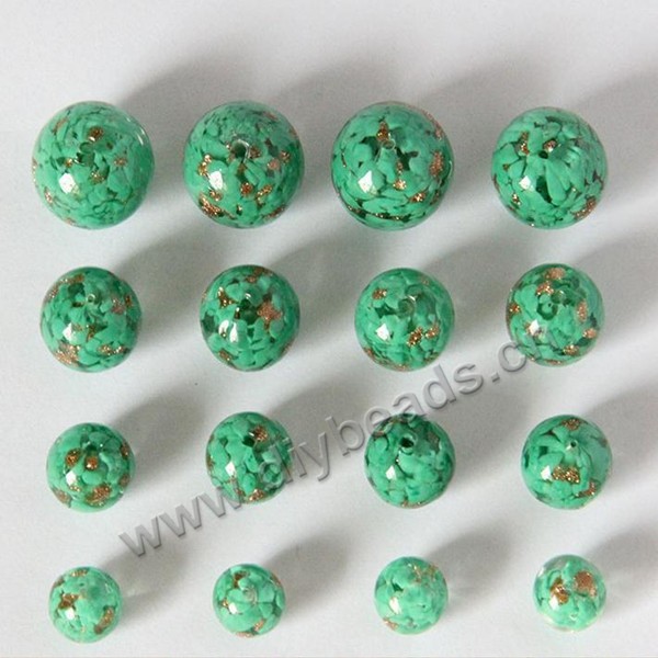 Bead, Imitation Turquoise, 2.0cm round. Sold per 10pcs.