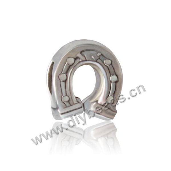Bead,big-hole beads,zinc alloy,horseshoe shape,9.5*11.5mm,Sold per pkg of 100pcs