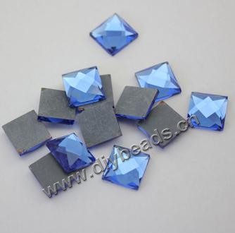 Glass Beads, Crystal, Variety of Colors, 10*10mm size square, Sold per pkg of 100 pcs.