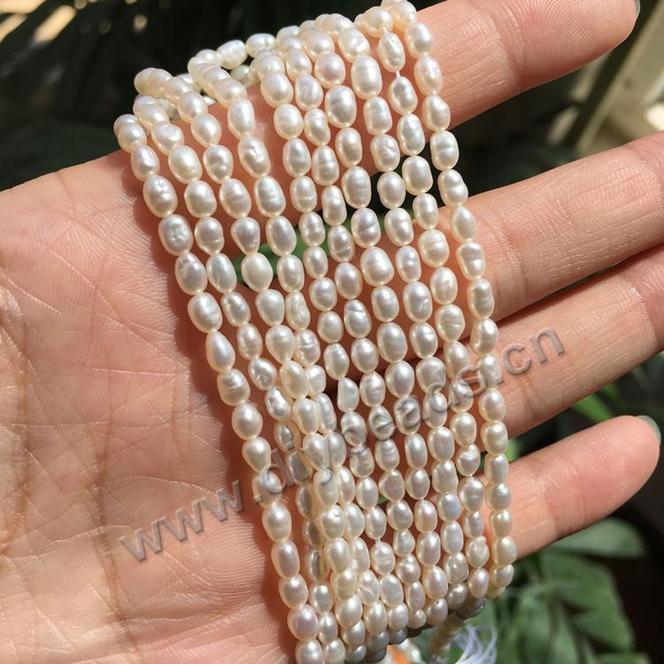 2-3mm small size rice seed genuine freshwater pearls real natural semi-finished product of tiny thread pearls 