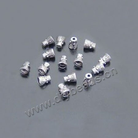 wholesale alloy silver plated flower spacer beads 6x7mm for jewerly findings