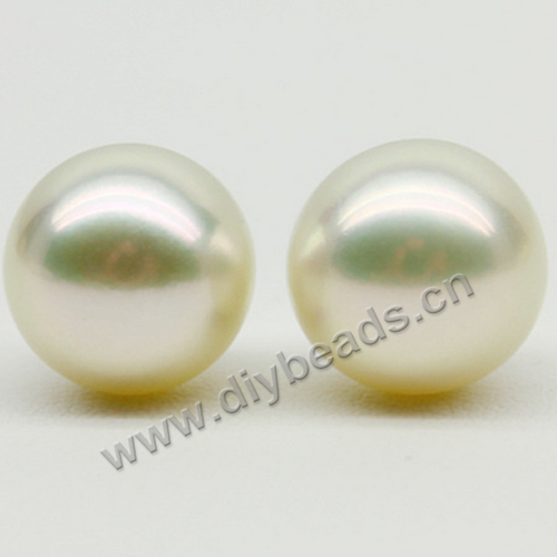 Pearl,south sea(natural),golden color,AAA, almost no blemish, 11-12mm round,loose beads, Sold per package of 1pcs