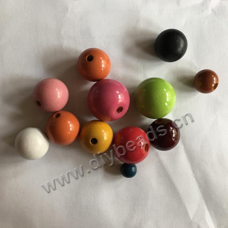  Factory hot sale colorful DIY Environmentally friendly large wooden beads