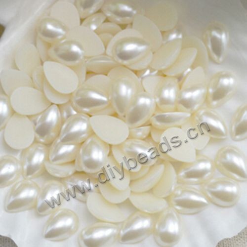 Bead,acrylic pearl,white,4x6mm water drop .Sold per pkg of 10000pcs