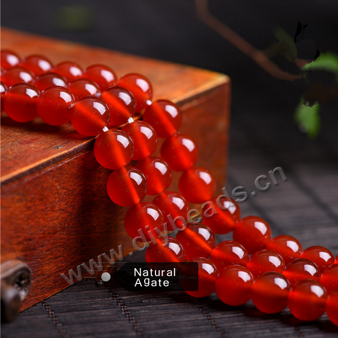 Wholesale high quality natural 10mm round Red agate beads loose gemstone beads 