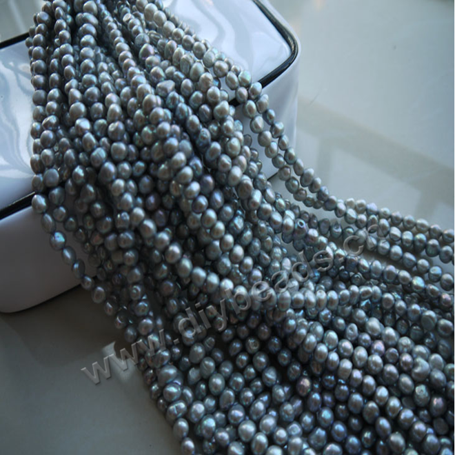 6-7mm grey(dyed)Natural irregular Freshwater baroque Pearls