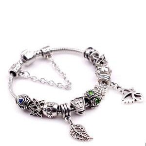 Bracelet,alloy, Beaded bracelet ,Diamond, Sold per pkg of 10ps