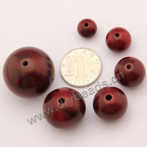 Beads,rosewood,round,25mm. Sold per pkg of 50ps