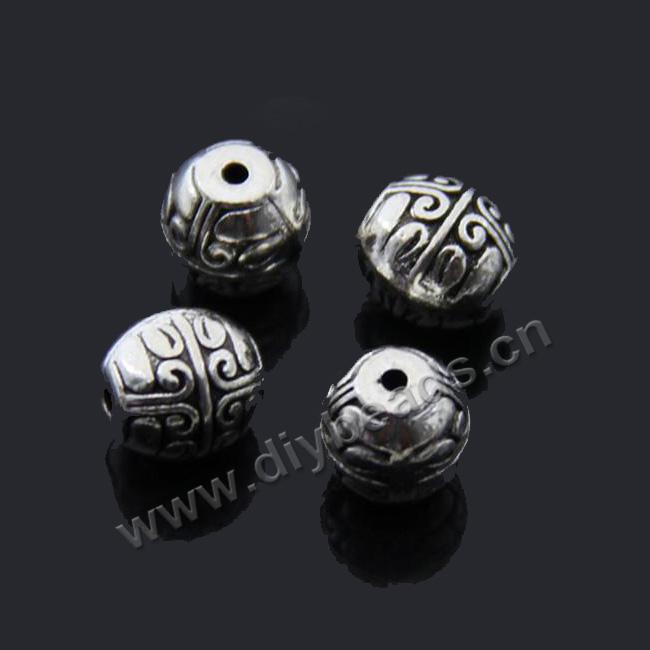 Bead, alloy, 7*8mm oval, antique silver color, Sold per pkg of 200 pcs.