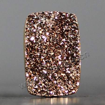 Long cushion-shape, Shinny druzy stone wholesale, for druzy necklace/earring/ring, from manufacture