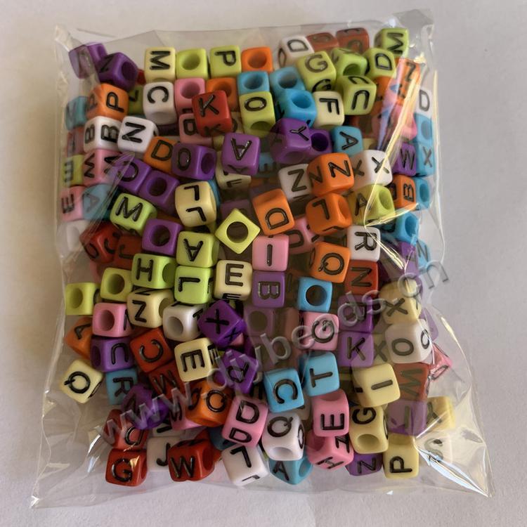 Black letters on colorful