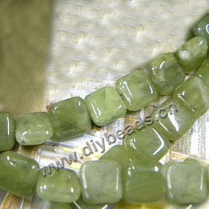 Bead, olive new "jade" (natural), 14x14mm rounded square. Sold per 16-inch strand.factory price.