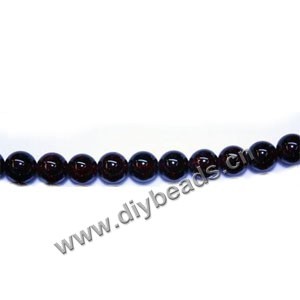 Bead, garnet (natural), 5mm round,Mohs hardness 7 to 7-1/2. Sold per 15-inch strand