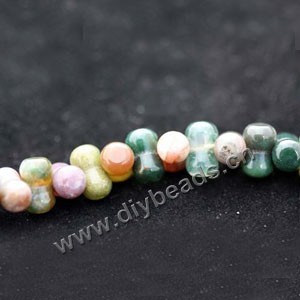 Bead, India agate (natural), 12x6mm peanut. Sold per 16-inch strand.