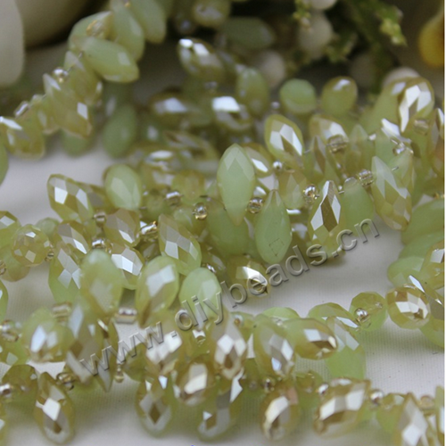 Bead, yellow color, 6x12mm top-drilled faceted teardrop, diy beads, Sold per pkg of 1 strands-(100ps/strand).
