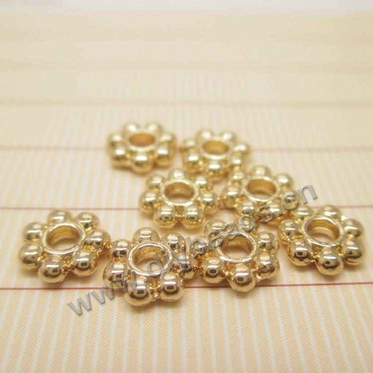 Wholesale cheap 6mm 24k gold filled spacer beads for DIY jewelry