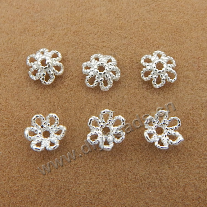 S925 Sterling Silver Hollow Receptacle Spacers Beads caps For Jewelry Bracelet Accessories