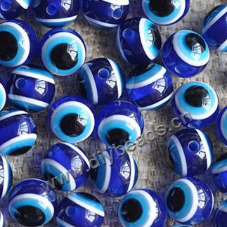 European style 8mm Turkey evil eye crystal lampwork glass beads,sold by 1000pcs per pkg