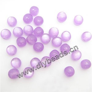 Bead, acrylic, cat's eye  lavender, 10mm round. Sold per pkg of 60ps