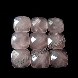 Gem,rose quartz (natural), 20mm faceted round, Mohs hardness 7. Sold per pkg of 200.