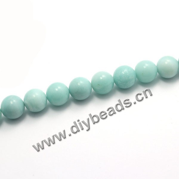 Bead, amazonite (dyed), 12mm round. Sold per 15-inch strand