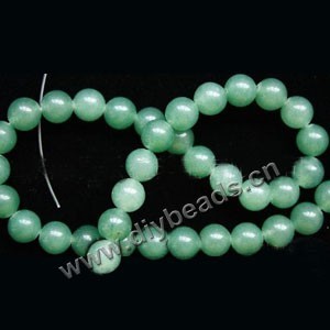 Bead, green aventurine (natural), 10mm round. Sold per 15-inch(38cm) strand.