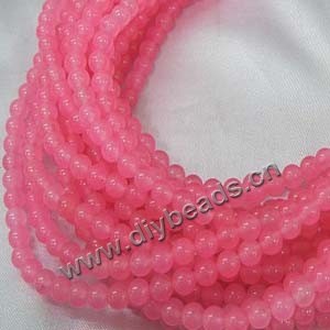 Bead, Malaysia "jade" (dyed), pink, 10mm round, Mohs hardness 7. Sold per 15-inch strand