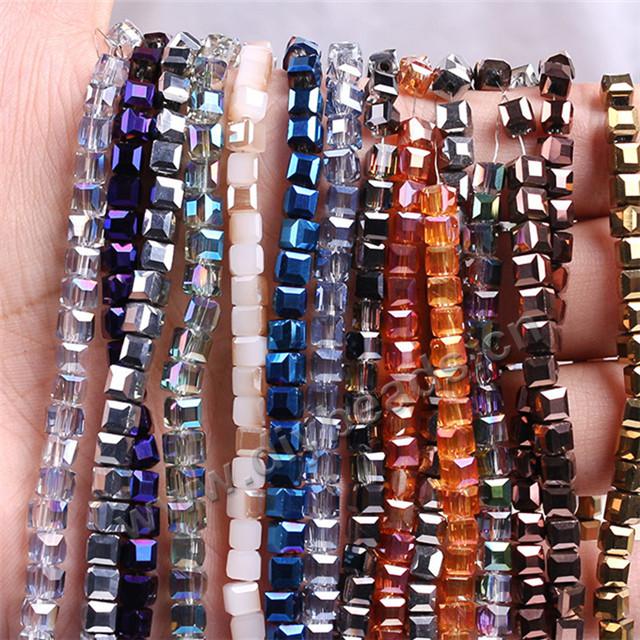 faceted glass beads