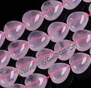 Bead, rose quartz (natural), 8x8mm puffed heart. Sold per 15-inch strand