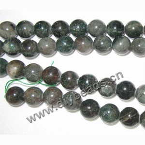Bead, blue-green apatite(natural) , 12mm round . Sold per 16-inch strand