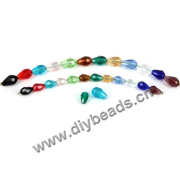 Bead, k9 glass,mixed colors,12x8mm faceted teardrop,diy beads,pendant,wholesale cheap,factory price. Sold per pkg of 1000ps.