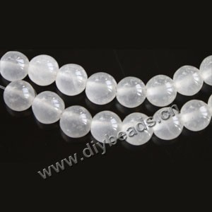 Bead, white jasper (natural), 10mm round. Sold per 15-inch strand
