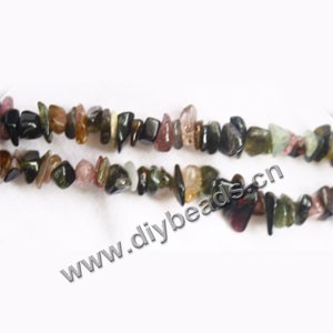 Bead, multi-tourmaline (natural), multicolored, small chip. Sold per 31-inch strand