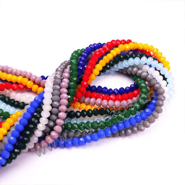 rondelle glass beads