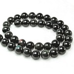 Bead, rainbow obsidian (natural), 4mm round. Sold per 15-inch strand