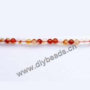 Bead, red agate (dyed), 2mm round, Sold per 15-inch strand.