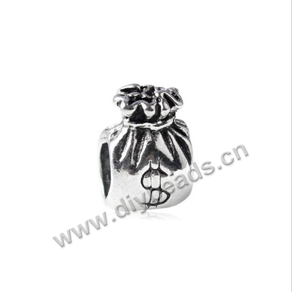 Bead,big-hole beads,zinc alloy,purse shape,8.5*11mm,Sold per pkg of 100pcs