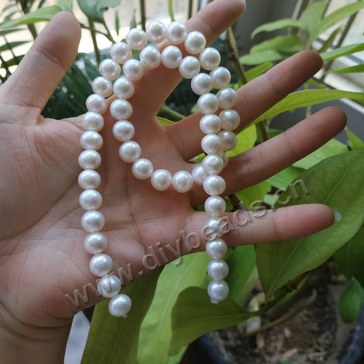 Wholesale white 9-10 mm freshwater pearl jewelry necklace