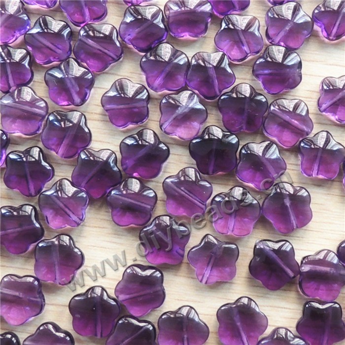 Bead, flower amethyst (natural), 10mm . Sold per pkg of 10pcs