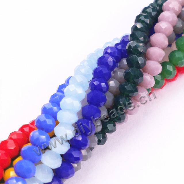 rondelle glass beads